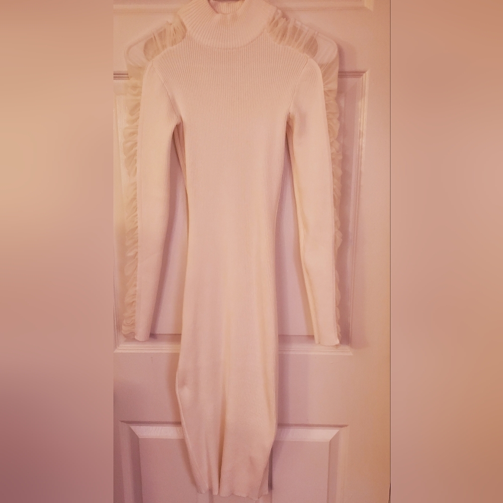 Fashion Nova Cream Dress